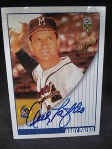 lot 220 image: 2002 Topps Andy Pafko Autographed Card #STA-AP