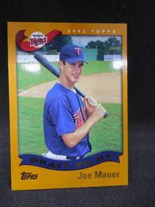 lot 221 image: 2002 Topps Joe Mauer Rookie Card #622 LK
