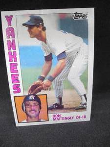 lot 222 image: 1984 Topps Don Mattingly Rookie Card #8 Excellent Condition LK
