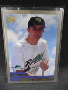 lot 224 image: 2000 Topps Traded Rocco Baldelli Rookie Card #T86 - Twins Manager