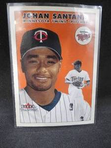 lot 225 image: 2000 Fleer Update Johan Santana Rookie Card #U43