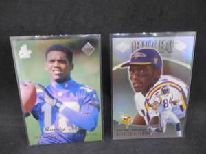 lot 230 image: (2) 1998 Edge Randy Moss Rookie Cards