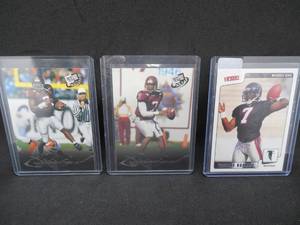 lot 231 image: (3) 2001 Michael Vick Rookie Cards