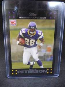 lot 234 image: 2007 Topps Adrian Peterson Rookie Card #301
