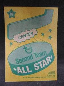 lot 237 image: 1980-81 Topps #87 Wayne Gretzky AS2