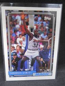 lot 249 image: 1992 Topps Shaquille ONeal Rookie Card #362 - LK