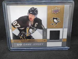 lot 254 image: 2009-10 Upper Deck Sidney Crosby Jersey Card #GJ- SC