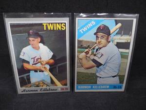 lot 258 image: Harmon Killebrew Topps Card Lot 1966 Topps & 1970 Topps