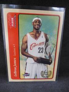 lot 268 image: 2004 Fleer Tradition Lebron James card #210