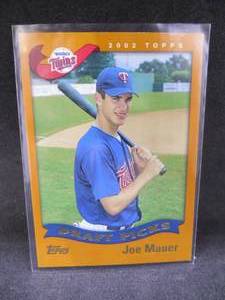 lot 270 image: 2002 Topps Joe Mauer Rookie Card #622 LK