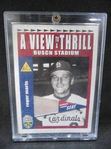 lot 272 image: 2002 Topps Roger Maris Stadium Seat Relics Card #VT-RMB