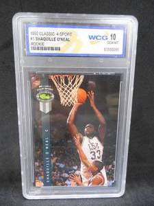 lot 285 image: 1992 Classic Shaquille ONeal Rookie Card Graded Gem Mint 10