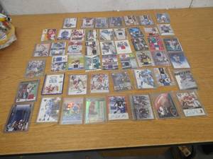 lot 296 image: (50) Football Jersey  Relic  Autograph Sports Card lot