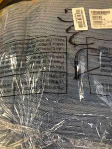 lot 97 image: Cable Knit Cotton Full Blanket in Midnight Blue, 85018-F-MID-BL, NEW