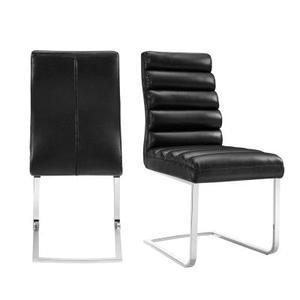 lot 35 image: Soho Black Modern Chair (2-Pack)