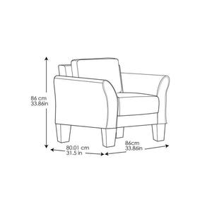 lot 39 image: Wesley Microfiber Chair with Curved Arms in Coffee