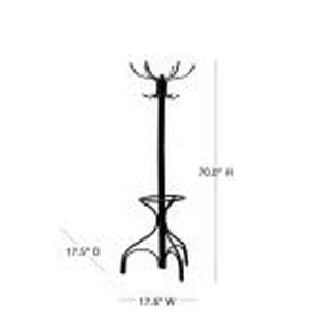 lot 67 image: Black 12-Hook Coat Rack
