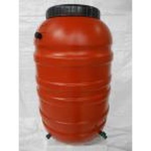 lot 74 image: Terra Cotta Rain Barrel 55 gal. Model # TC-55