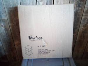 lot 13 image: Turn-N-Tube Easy Assembly Wood Black Multipurpose Shelf
