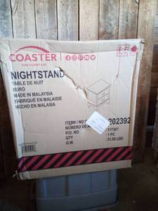 lot 45 image: Tatiana 2-Drawer Warm Brown Nightstand