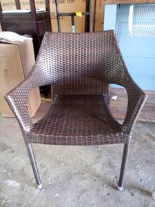 lot 68 image: Madeleine Multi-Brown Stacking Chairs (2-Pack)