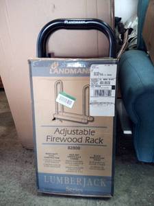 lot 75 image: Lumberjack 15.7 in. x 3 in. x 40.9 in. Adjustable Log Rack