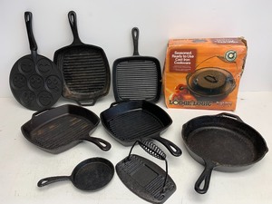 lot 83 image: Large Lot of LODGE & Other Cast Iron Cookware
