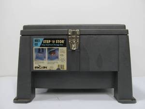 lot 213 image: Step N Store Portable Toolbox & Step Stool wTools