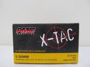 lot 247 image: Box of PNC X-TAC 5.56mm Rifle Cartridges