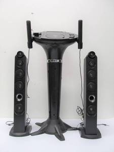lot 254 image: Working SINGING MACHINE Floor Standing Karaoke Machine wSpeakers & Microphones