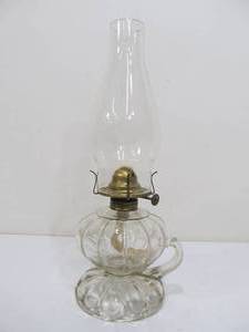 lot 259 image: Nice Antique Glass Finger Lamp