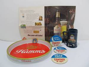 lot 44 image: Group of Vintage HAMMS Beer Advertising
