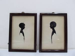 lot 138 image: Pair of Small 1920s-30s Deco Cutout Silhouettes