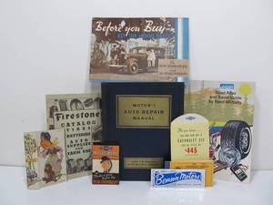 lot 148 image: Nice Lot of Vintage Auto Related Advertising - Gas Oil Chevy etc