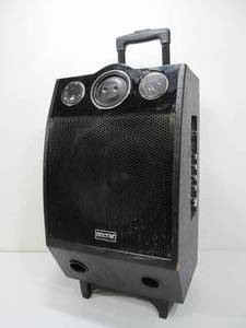 lot 155 image: Working ROCKSTAR Portable Rolling Bluetooth Boombox & Guitar Amplifier