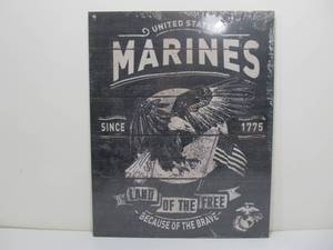 lot 120 image: Brand New Wooden US MARINES Wall Sign