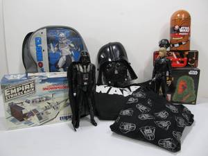 lot 131 image: Group of STAR WARS Toys Backpack Vintage Model etc