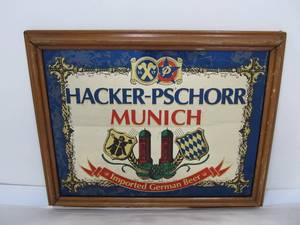 lot 170 image: Vintage German Beer Advertising Bar Mirror Sign