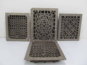 lot 273 image: Lot of 4 Antique Iron Architectural FloorWall Grates