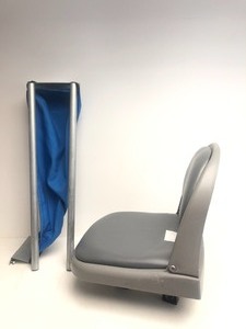 lot 197 image: Folding Swivel Padded Boat Seat wStand