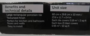 lot 25 image: Neo Tile Light Grey Porcelain Tile (12 in x 24 in) 20 sq ft