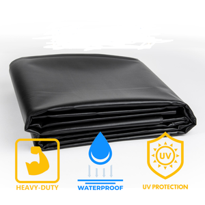 lot 3 image: Pallet of NEW Various-Sized Heavy Duty Tarps- 9 pieces. Total square footage 4,656 sq ft. Roughly 320 lbs.- Pallet C5