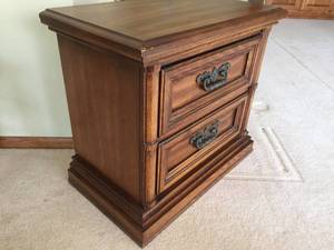 lot 3 image: Two Drawer Beds Accent Table
