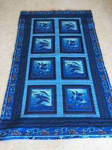 lot 15 image: Dolphin Themed Quilt
