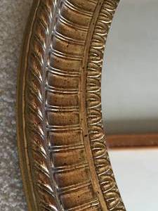 lot 21 image: Ornate Gold Oval Wall Mirror