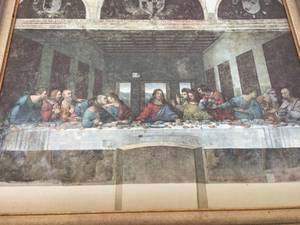 lot 24 image: Last Supper By DaVinci Framed Print