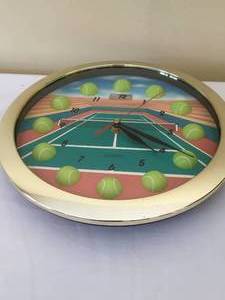 lot 185 image: Tennis Themed Battery Operated Clock