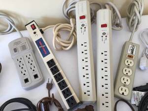 lot 188 image: Power Strips And Extension Cord Lot