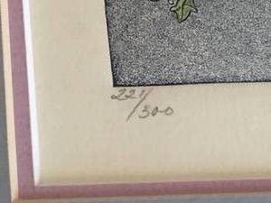 lot 202 image: Floral Framed Art By Fred