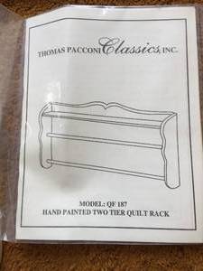 lot 212 image: Two Tier Hand Painted Wall Quilt Rack